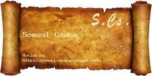 Somosi Csaba névjegykártya
