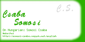 csaba somosi business card